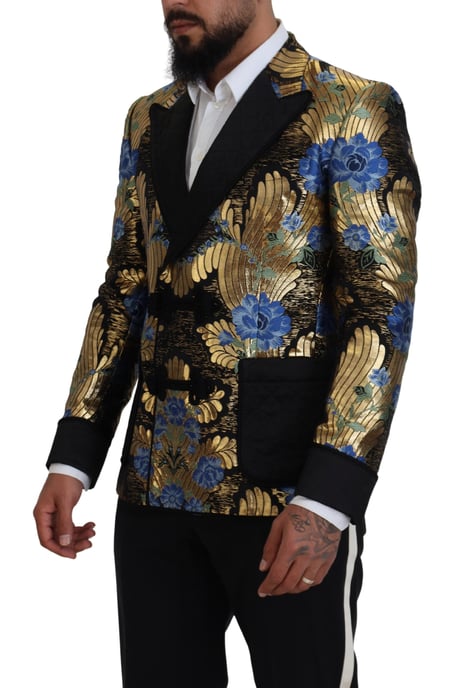 Floral Brocade Blazer Double Breasted - Image 2