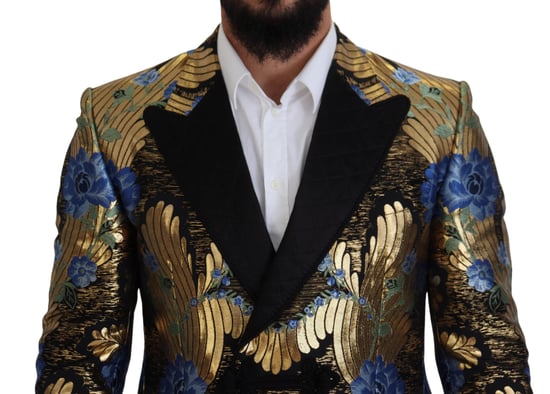 Floral Brocade Blazer Double Breasted - Image 4