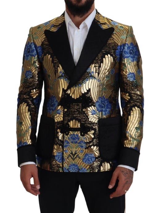 Floral Brocade Blazer Double Breasted - Image 5