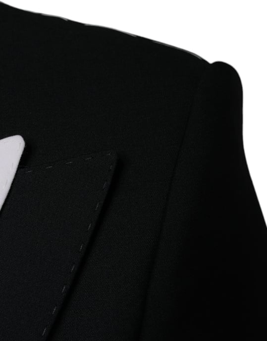 Kontrastdetaljer Blazer Svart Och Vit Jkt4073 - Image 6