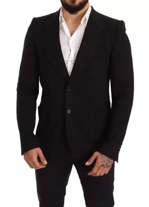 Klassisk Passform Blazer Svart - Image 4