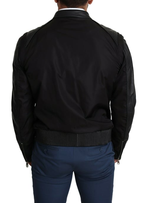 Läderärmar Jacka Svart - Image 3
