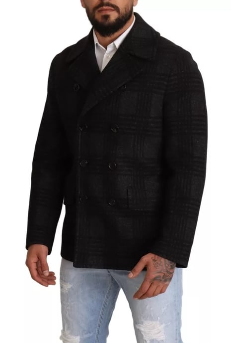 Dubbele Breasted Peacoat Ruitpatroon - Image 2
