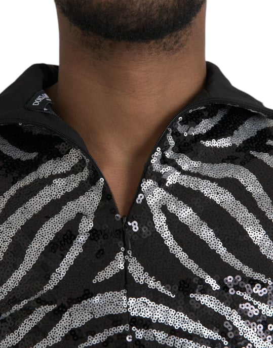 Pälsglitter Zebra Tryckt Blus - Image 4