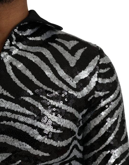 Pälsglitter Zebra Tryckt Blus - Image 5