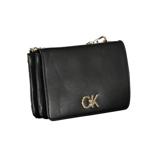 Ck Monogram Flap Shoulder Bagblack - Image 3