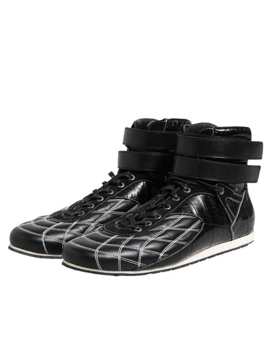 Quilted Hightop Sneakers - Image 4