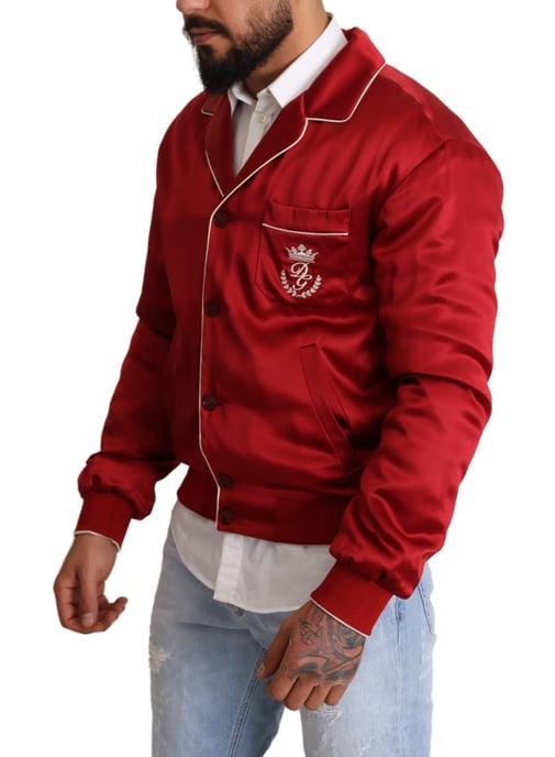 Rode Satijnen Bomberjack Jkt2914 - Image 2