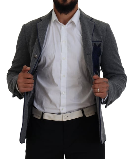 Grå Blazer med Blommönster - Image 4