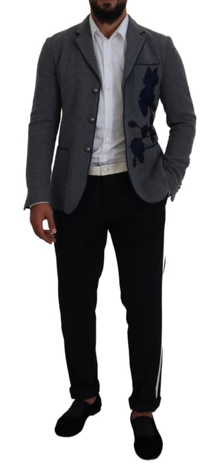 Grå Blazer med Blommönster - Image 5