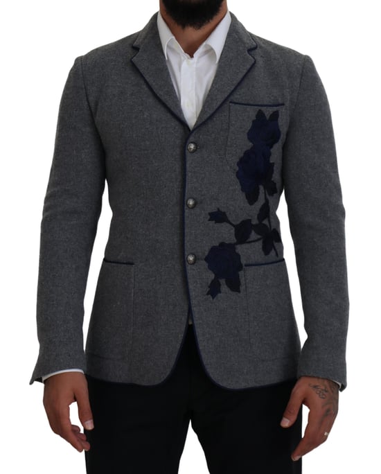 Grå Blazer med Blommönster - Image 6