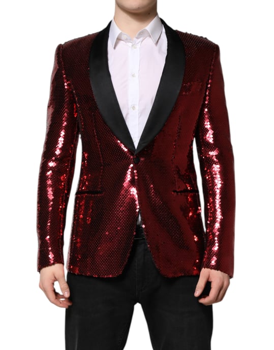 Paljetts blazer med kavajkrage - Image 1