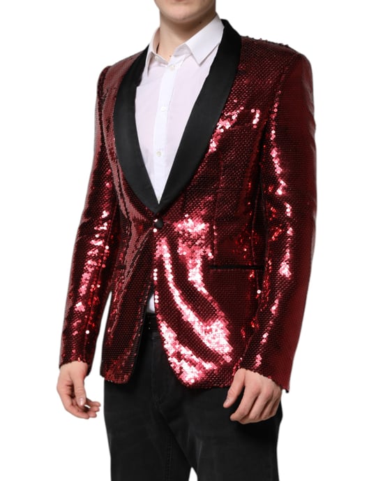 Paljetts blazer med kavajkrage - Image 3