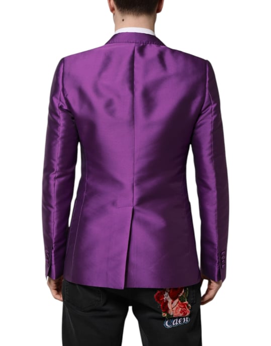 Double Breasted Silk Blazer - Image 4