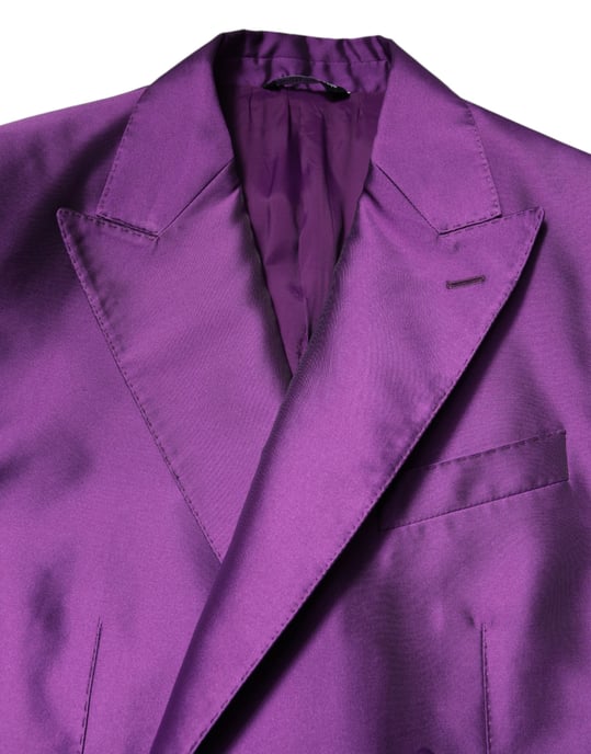Double Breasted Silk Blazer - Image 5