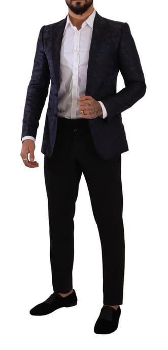 Bloemige Brocade Blazer Slim Fit - Image 4