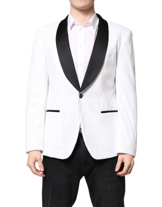Textured Shawl Collar Blazer - Image 1
