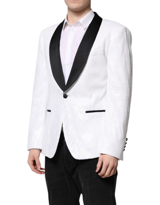 Textured Shawl Collar Blazer - Image 3