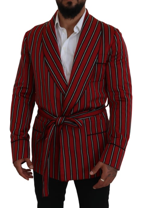 Gestreepte Sjaalkraag Blazer - Image 5