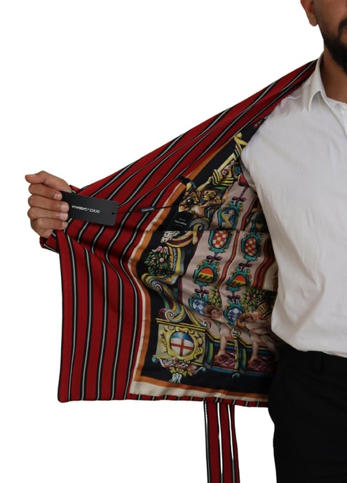 Gestreepte Sjaalkraag Blazer - Image 6