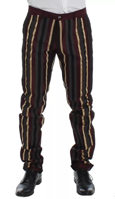 Multicolor Striped Suit Double Breasted Blazer - Image 6