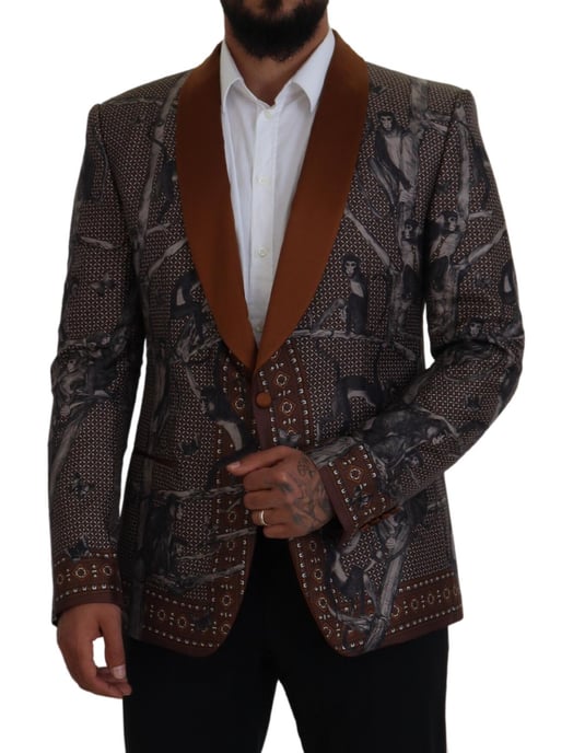 Monkey Print Blazer Brown - Image 5