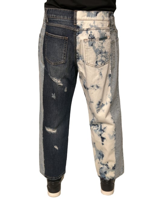 Patchworkjeans Tie-dye Med Hål - Image 4