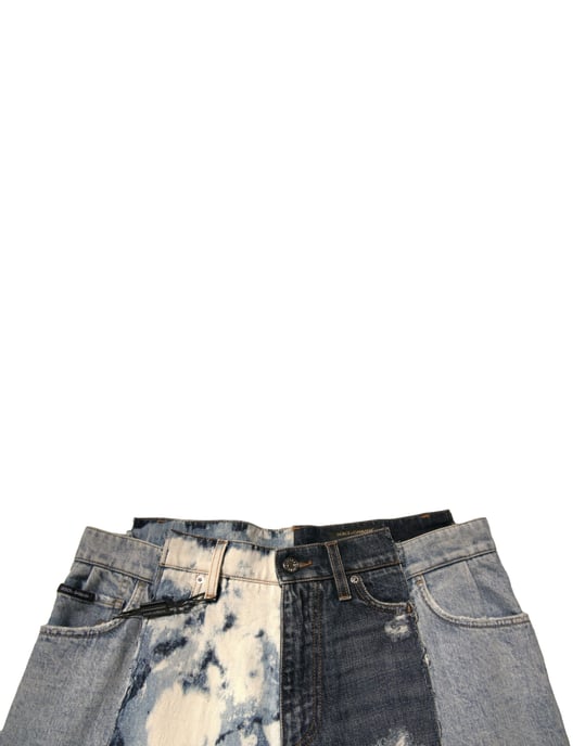 Patchworkjeans Tie-dye Med Hål - Image 5