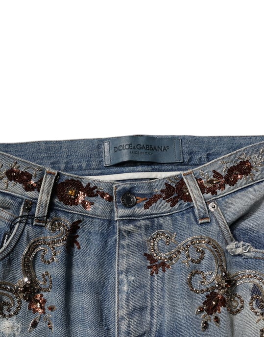 Raka Jeans med Blomsterbroderi - Image 5