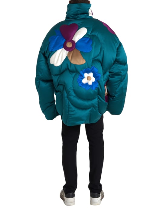 Bloemenprint Pufferjack Oversized Stijl - Image 3