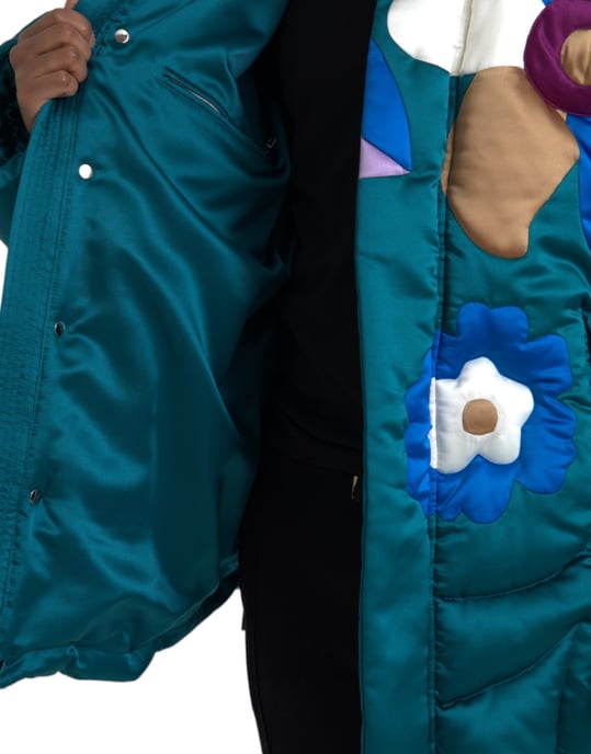 Bloemenprint Pufferjack Oversized Stijl - Image 6
