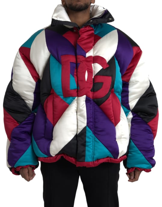 Geometric Puffer Jacket - Image 1