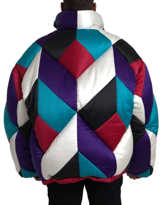 Geometric Puffer Jacket - Image 3