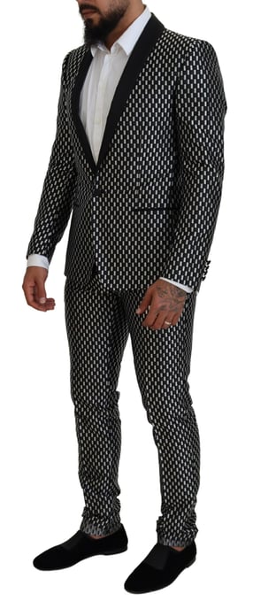 Geometric Pattern Slimfit Suit - Image 2