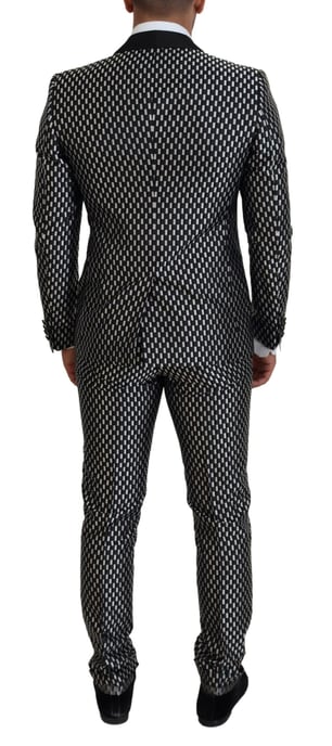 Geometric Pattern Slimfit Suit - Image 3