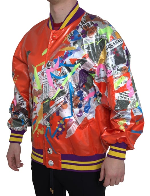 Tryckt Satin Baseballjacka Bomber - Image 2
