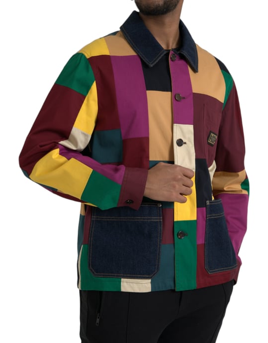 Flerfärgad Patchwork Denimjacka - Image 2