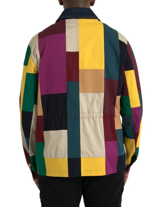 Flerfärgad Patchwork Denimjacka - Image 3