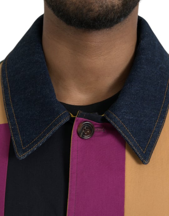 Flerfärgad Patchwork Denimjacka - Image 4