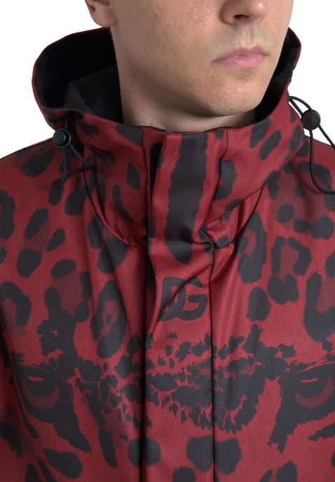 Leopardmönstrad Huva Jacka - Image 6