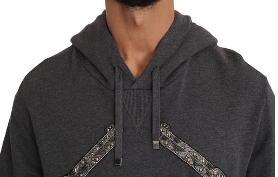 Versierde Katoenen Hoodie Geweren En Hart - Image 4