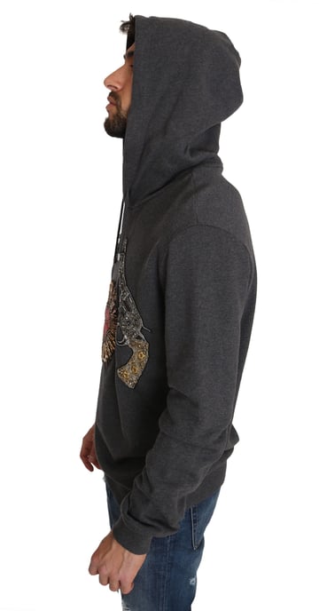 Versierde Katoenen Hoodie Geweren En Hart - Image 5
