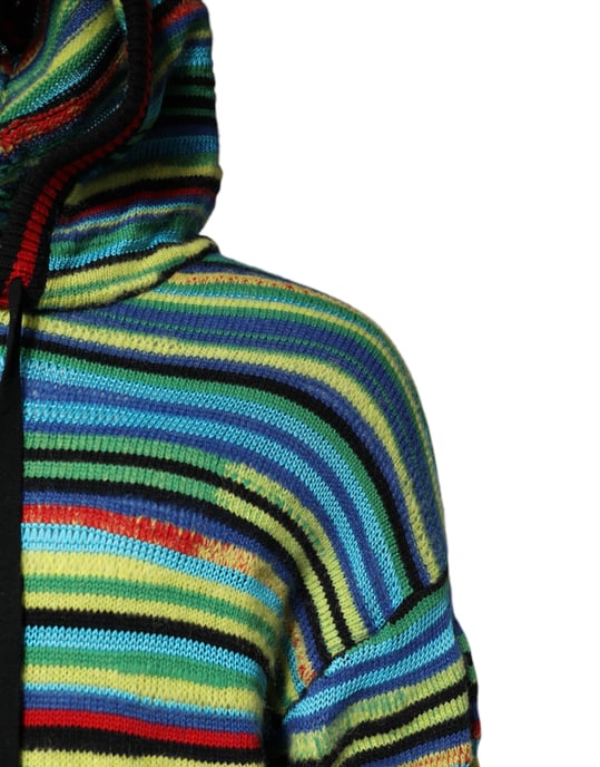 Gestreepte Gebreide Hoodie Pullover - Image 3
