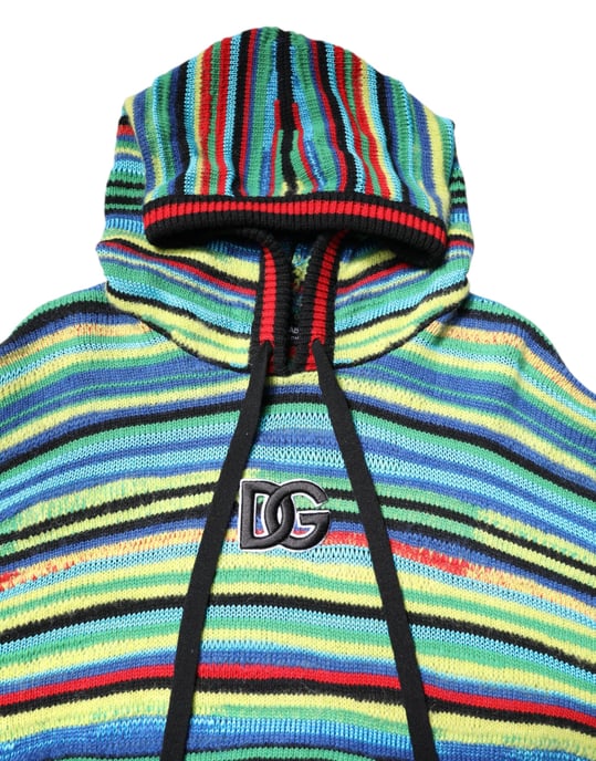 Gestreepte Gebreide Hoodie Pullover - Image 5