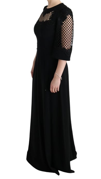 Dolce Gabbana Maxi Jurk Zwart Avond - Image 2