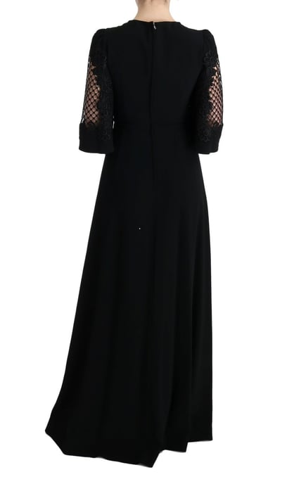 Dolce Gabbana Maxi Jurk Zwart Avond - Image 3