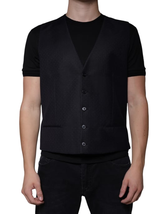 Zwart Vest Klassieke Pasvorm - Image 1