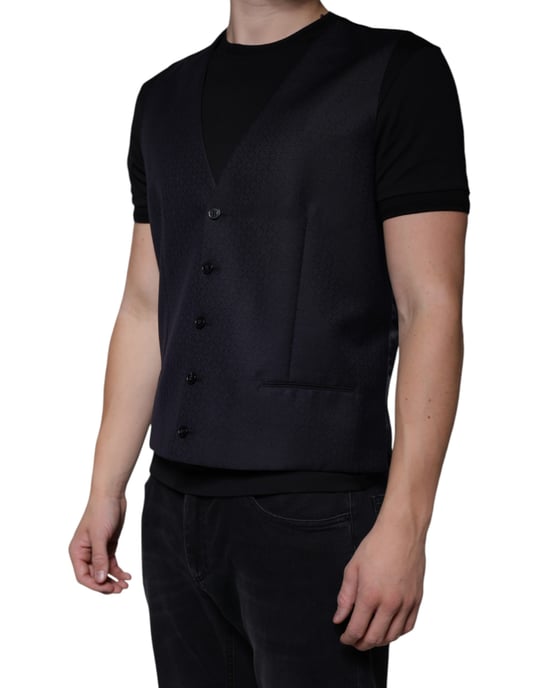 Zwart Vest Klassieke Pasvorm - Image 3