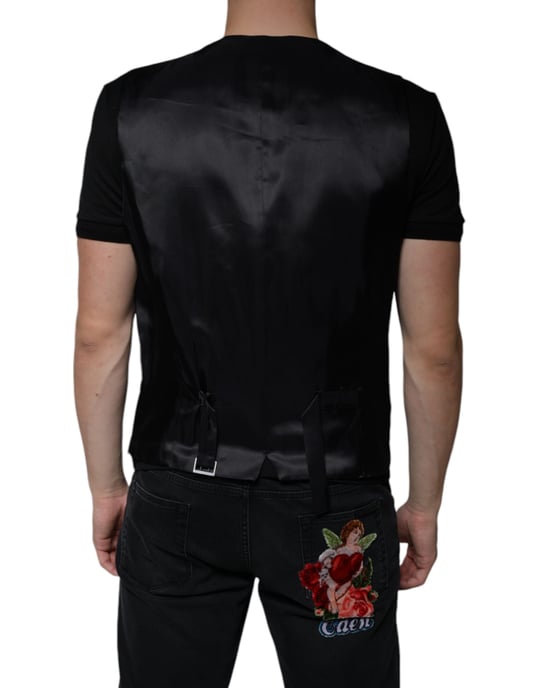 Zwart Vest Klassieke Pasvorm - Image 4