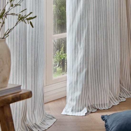 Yard Hebden 100% Cotton Pencil Pleat Curtain Pair, Mineral Blue, 168 x 137cm - Image 3